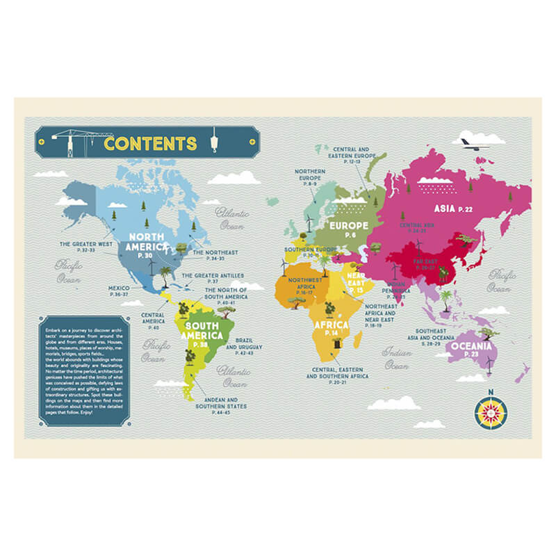 The Illustrated Atlas Of Architecture And Marvelous Monuments by Sarah Tavernier & Alexandre Verhille