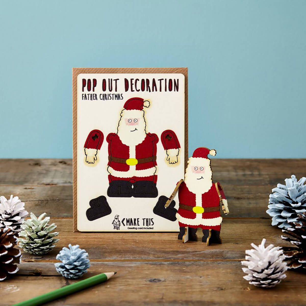 Santa Pop Out Decoration And Christmas Card by The Pop Out Card Company