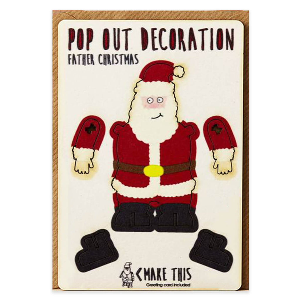 Santa Pop Out Decoration And Christmas Card by The Pop Out Card Company