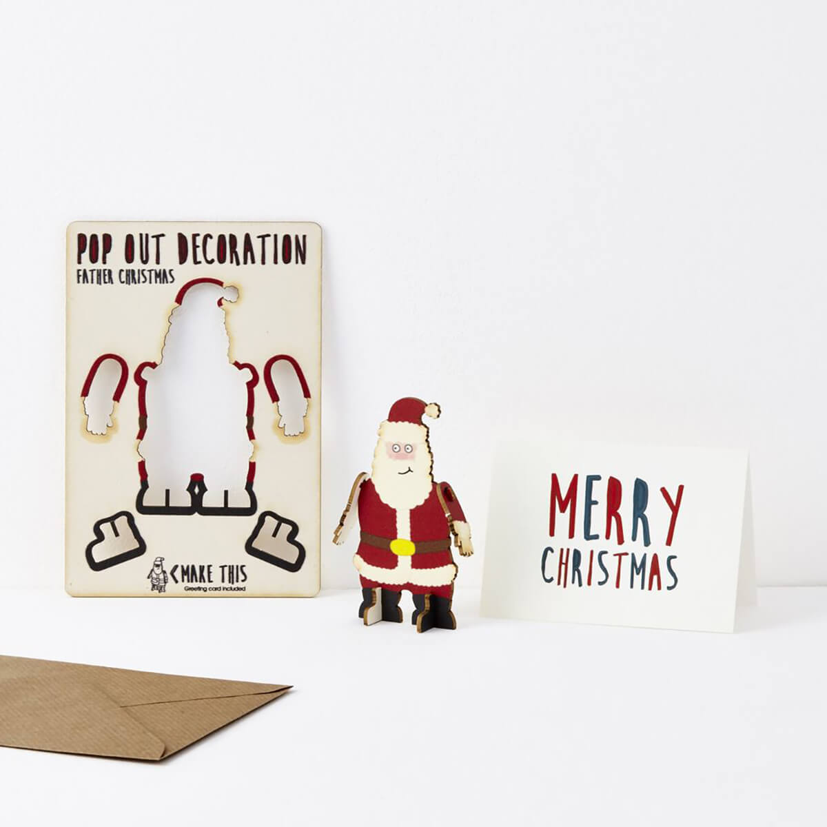 Santa Pop Out Decoration And Christmas Card by The Pop Out Card Company