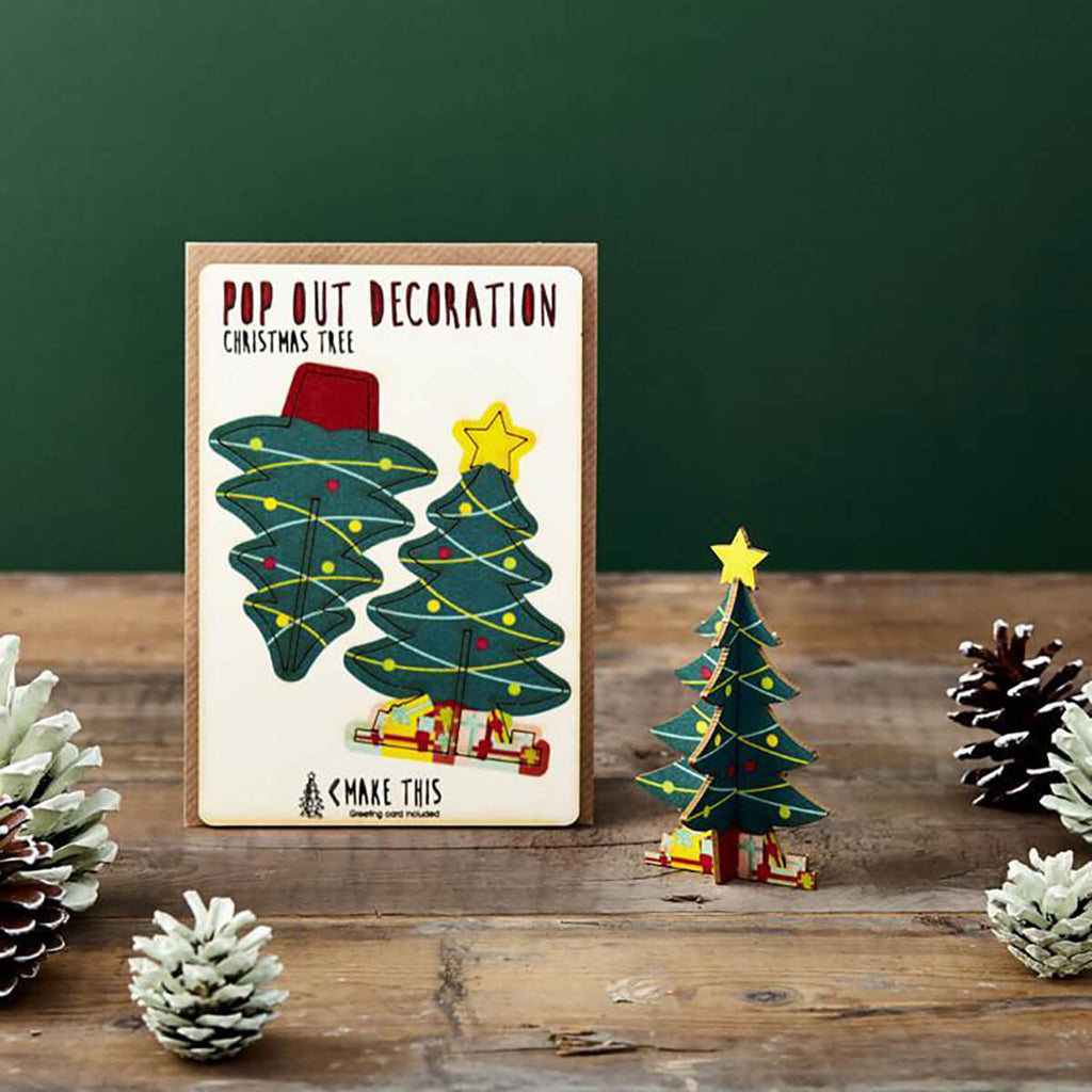 Christmas Tree Pop Out Decoration And Christmas Card by The Pop Out Card Company