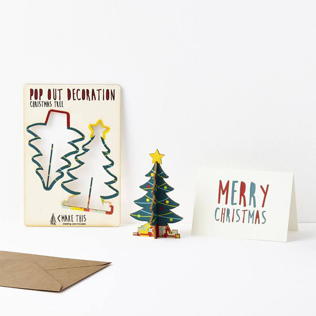 Christmas Tree Pop Out Decoration And Christmas Card by The Pop Out Card Company