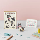 Black And White Cat Pop Out Decoration And Greetings Card by The Pop Out Card Company