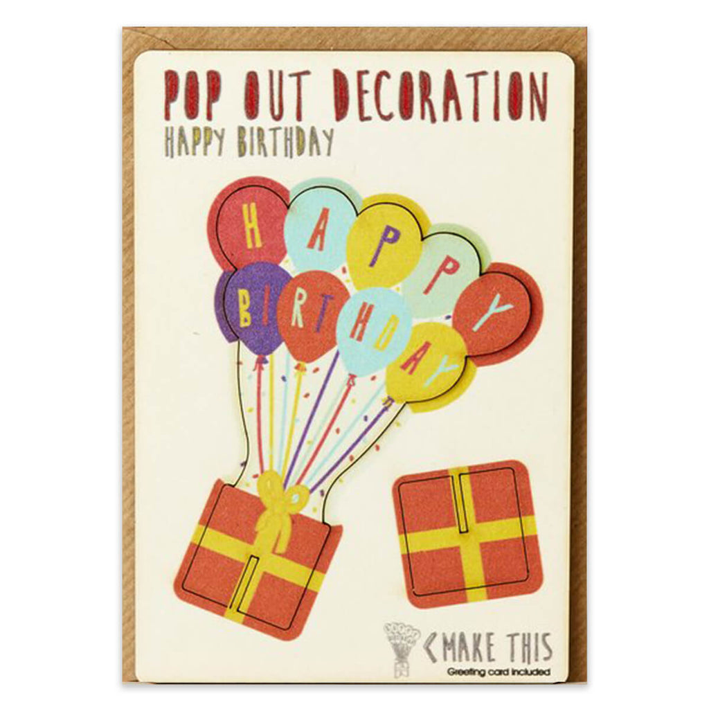Happy Birthday Pop Out Decoration And Greetings Card by The Pop Out Card Company