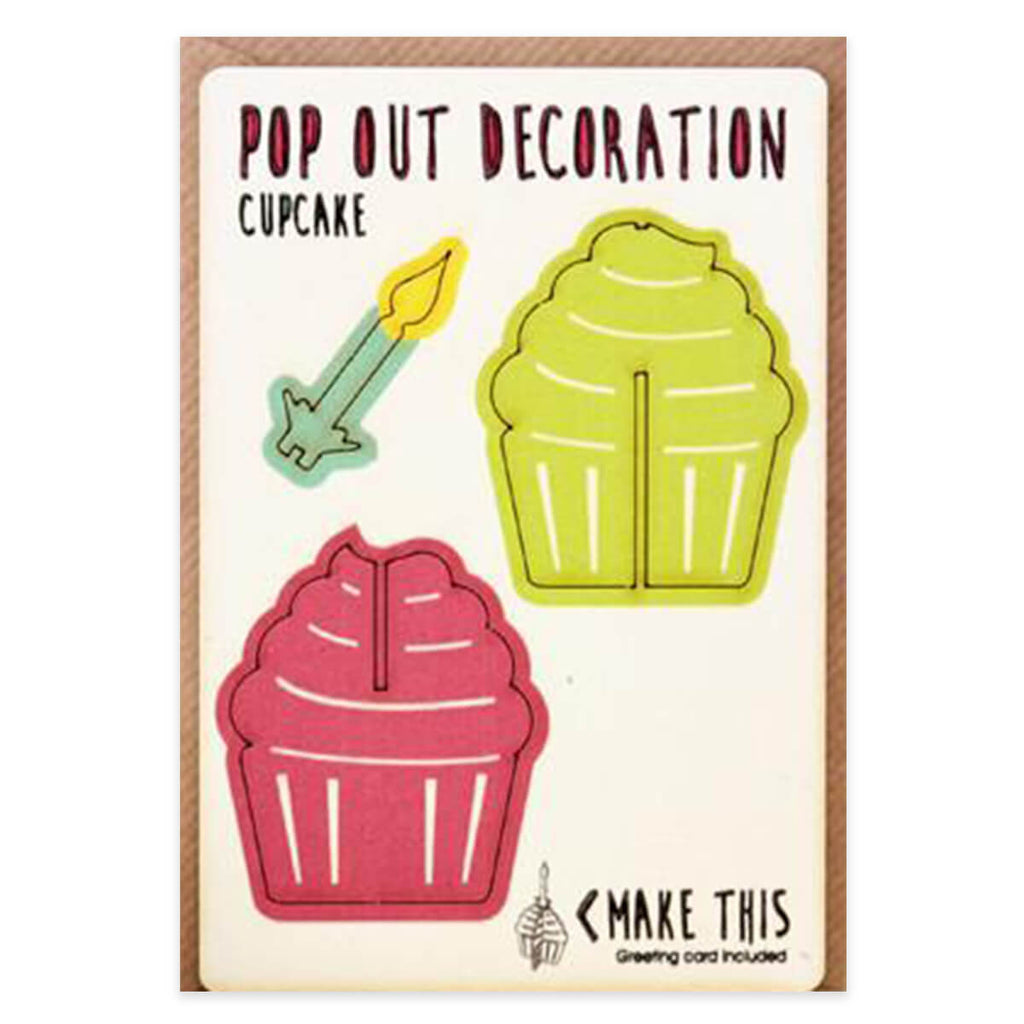 Cupcake Pop Out Decoration And Greetings Card by The Pop Out Card Company