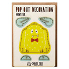 Monster Pop Out Decoration And Greetings Card by The Pop Out Card Company