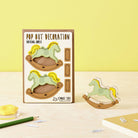Rocking Horse New Baby Pop Out Decoration And Greetings Card by The Pop Out Card Company