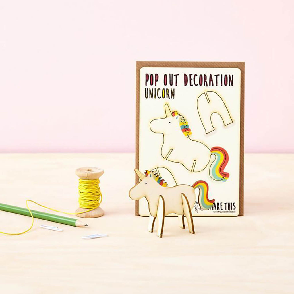 Unicorn Pop Out Decoration And Greetings Card by The Pop Out Card Company