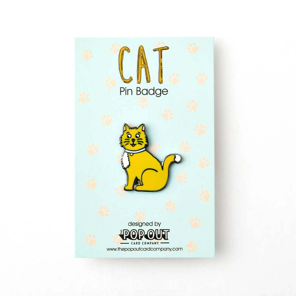 Cat Enamel Pin Badge by The Pop Out Card Company