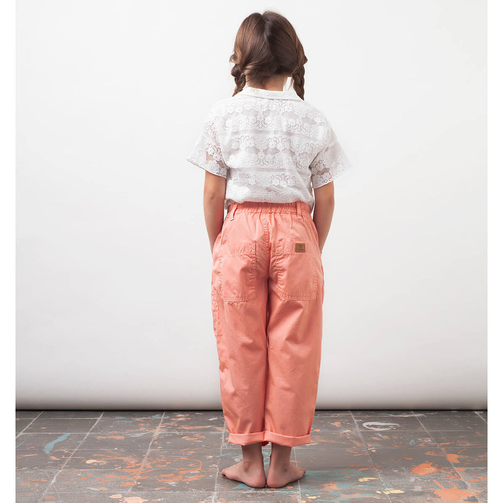 Organic Cotton Trousers in Pink by Tocoto Vintage