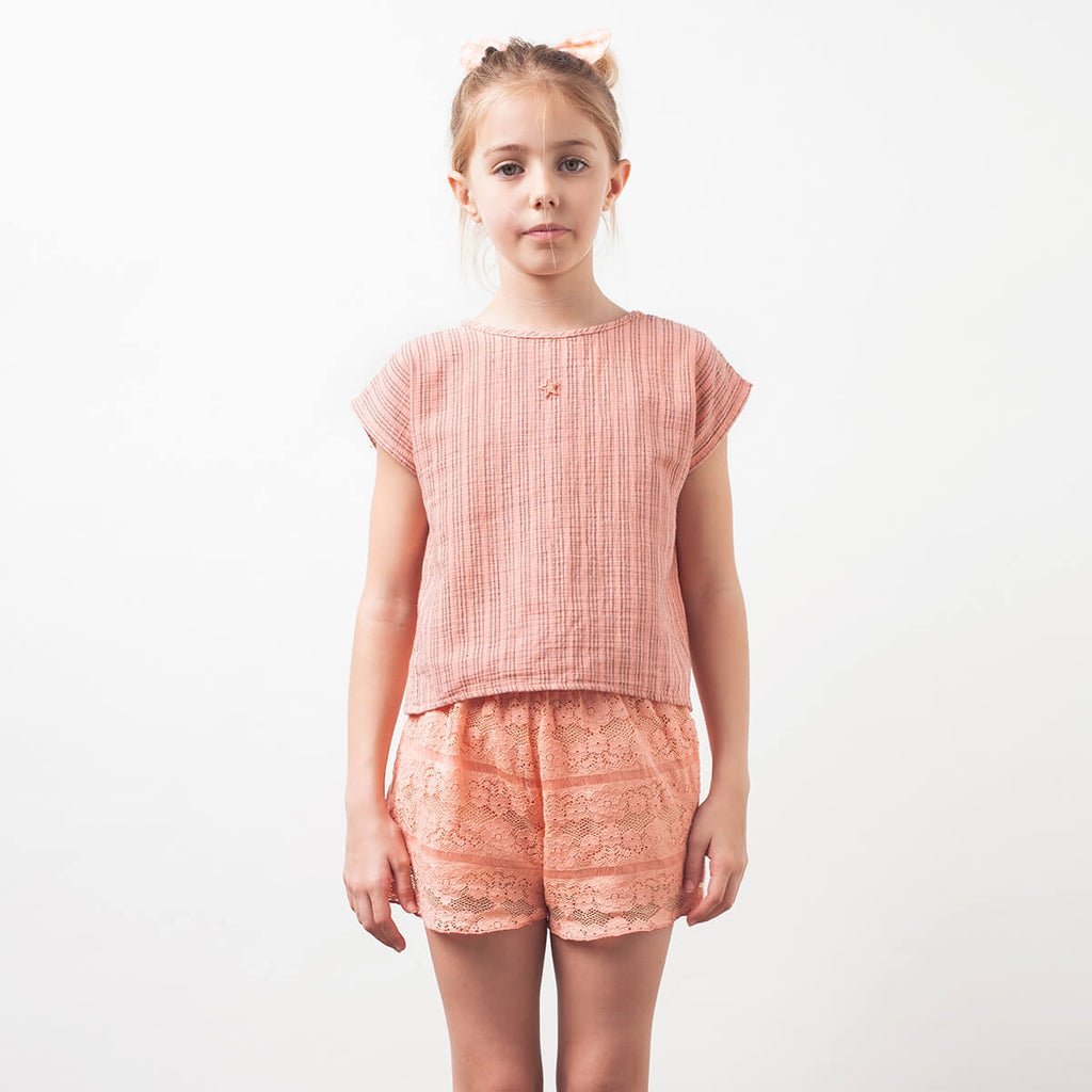 Lace Shorts in Pink by Tocoto Vintage