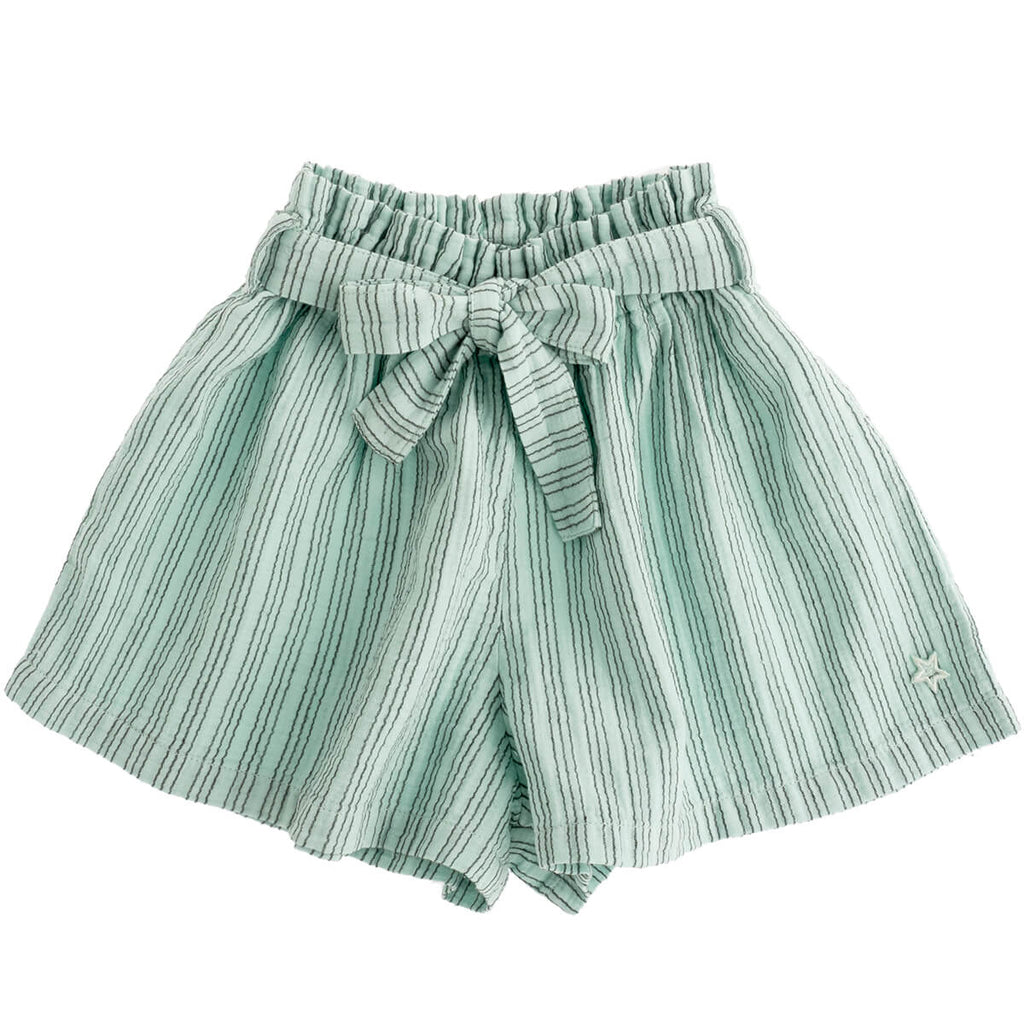 Striped Shorts in Green by Tocoto Vintage