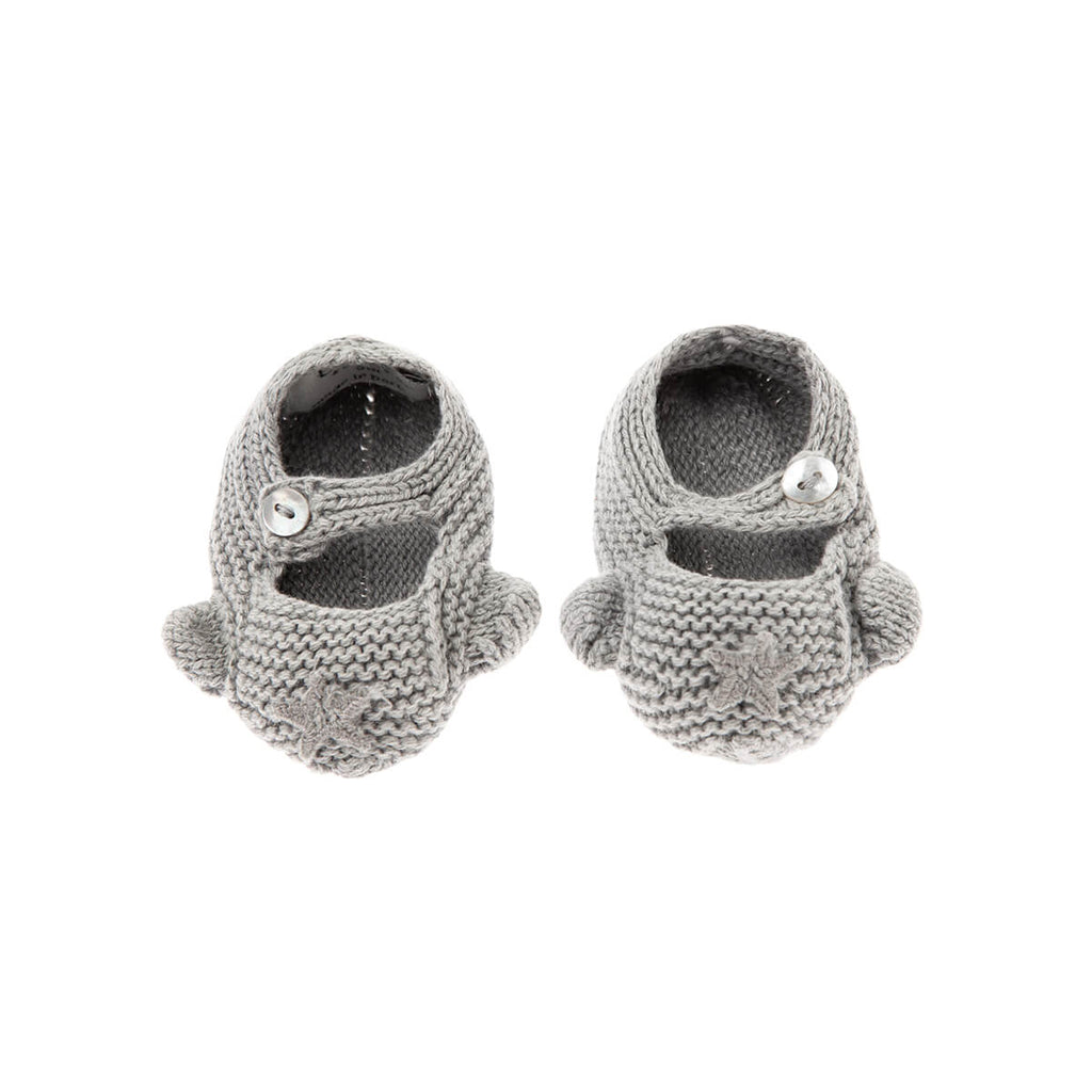 Crochet Mouse Baby Booties in Grey by Tocoto Vintage - Last One In Stock - 0-6 Months