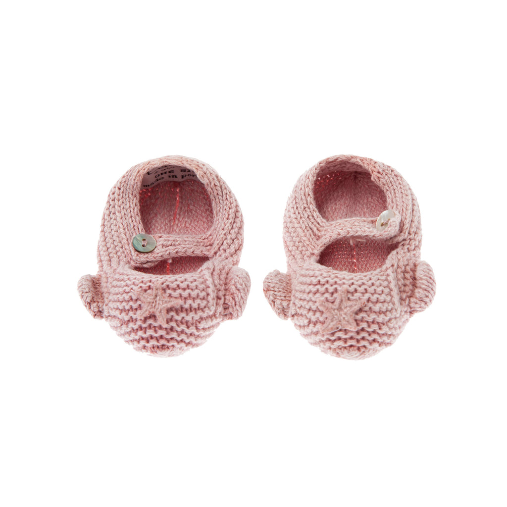 Crochet Mouse Baby Booties in Pink by Tocoto Vintage - Last One In Stock - 0-6 Months