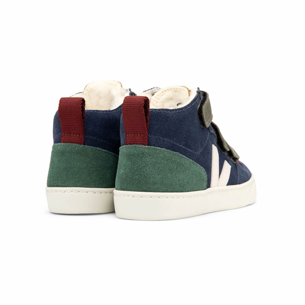 V-10 Mid Velcro Suede Trainers in Multico / Nautico / Cyprus by Veja