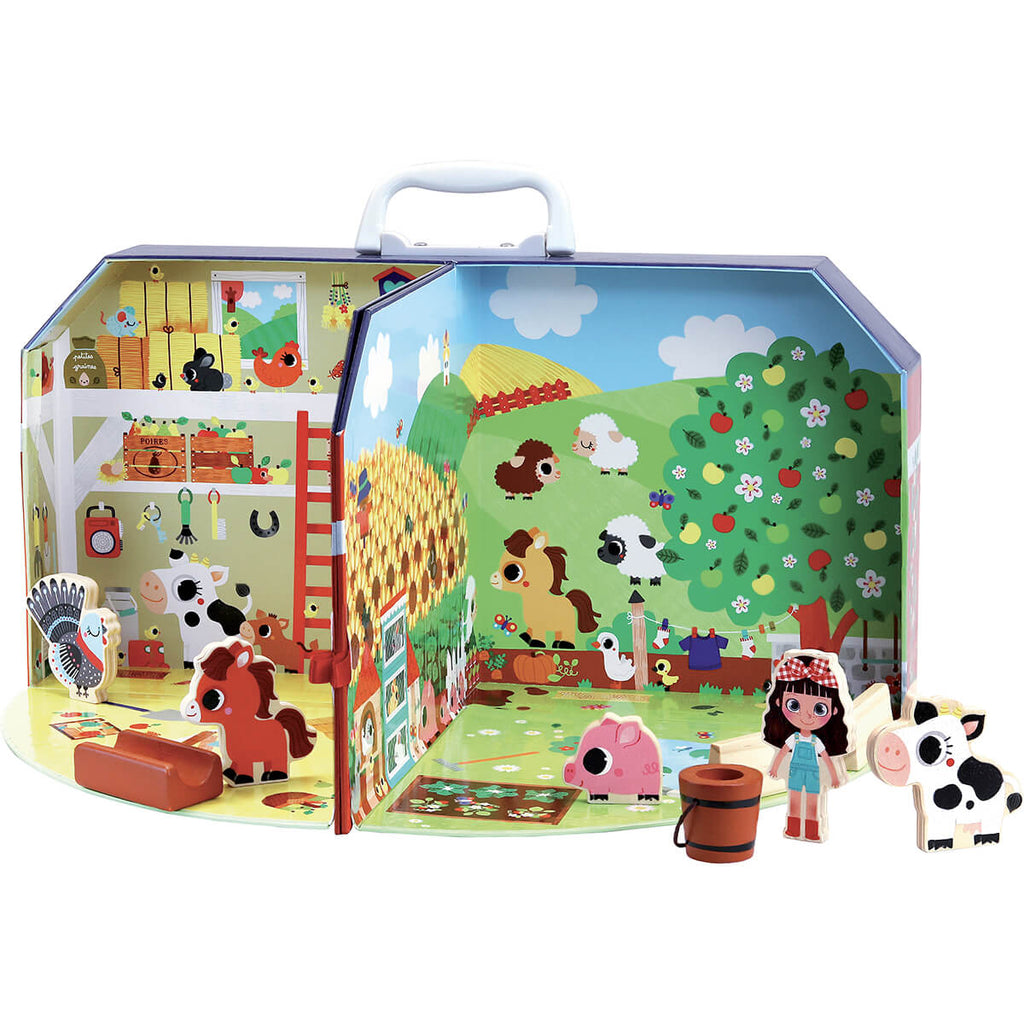 My Little Wooden Farm in a Suitcase by Vilac