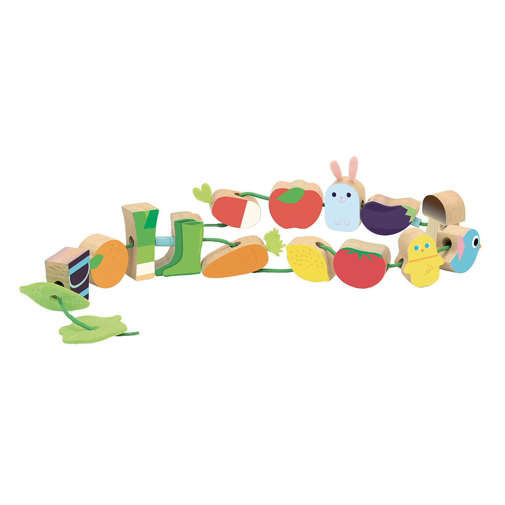 Vegetable Garden Large Beads Threading Toy by Vilac