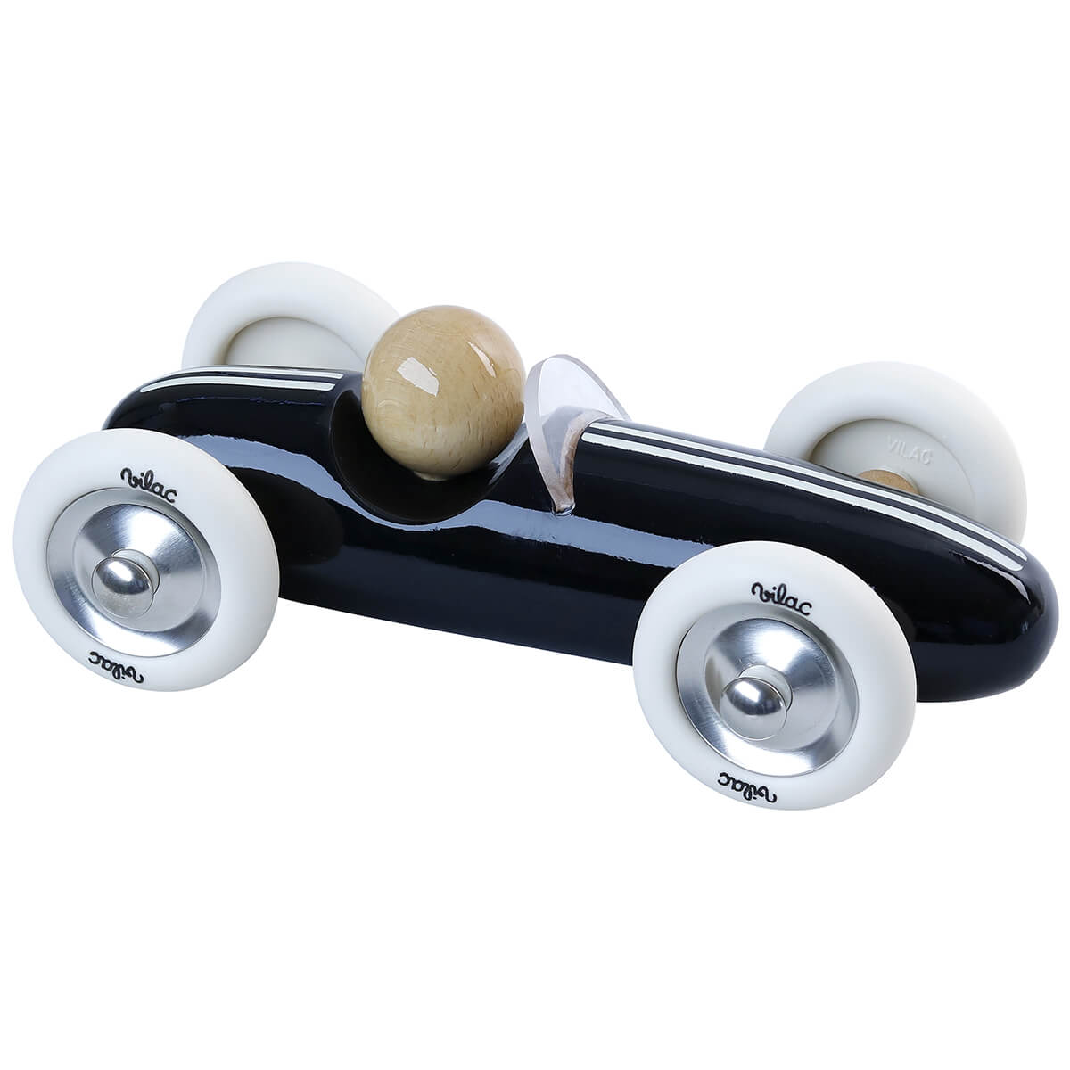 Large Vintage Grand Prix Car in Black by Vilac