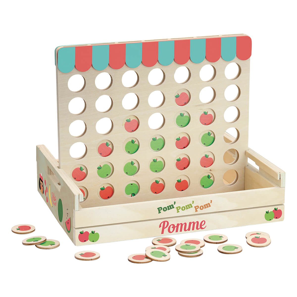 Ingela P. Arrhenius Four Apples in a Row Game by Vilac