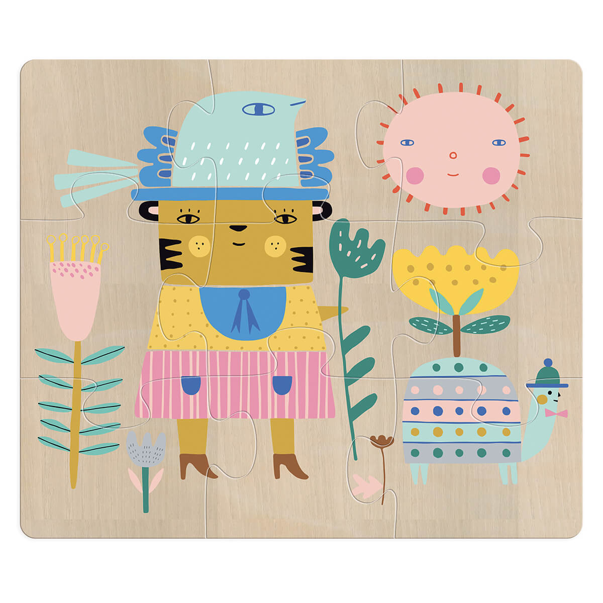 Suzy Ulman Evolutive Wooden Jigsaw Puzzles by Vilac (Set of 4)