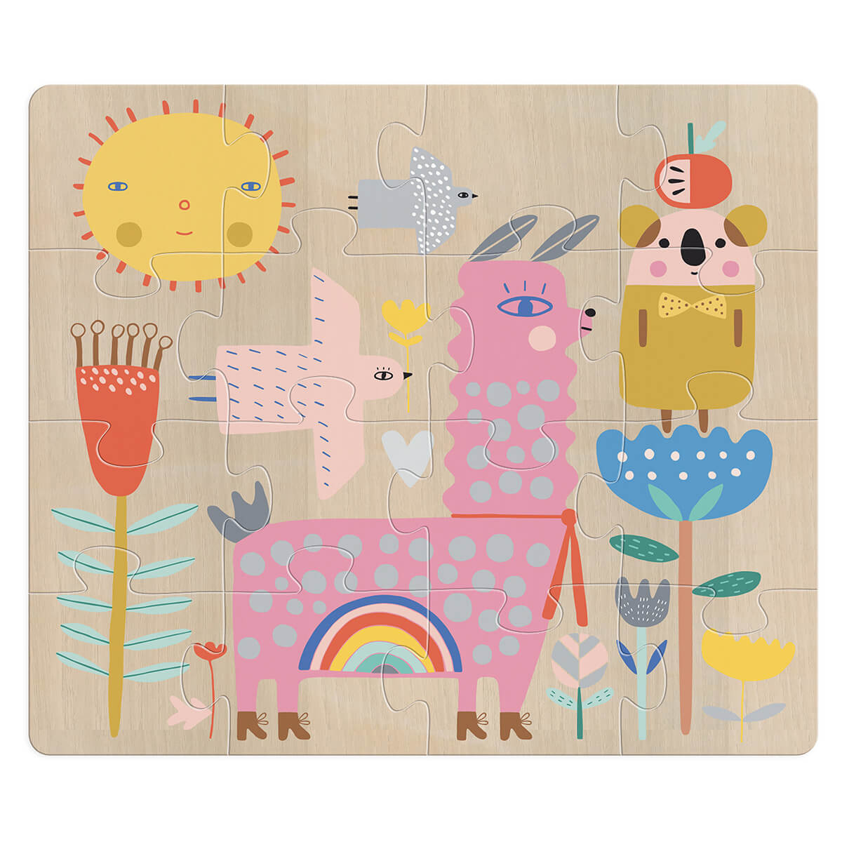 Suzy Ulman Evolutive Wooden Jigsaw Puzzles by Vilac (Set of 4)