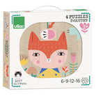 Suzy Ulman Evolutive Wooden Jigsaw Puzzles by Vilac (Set of 4)