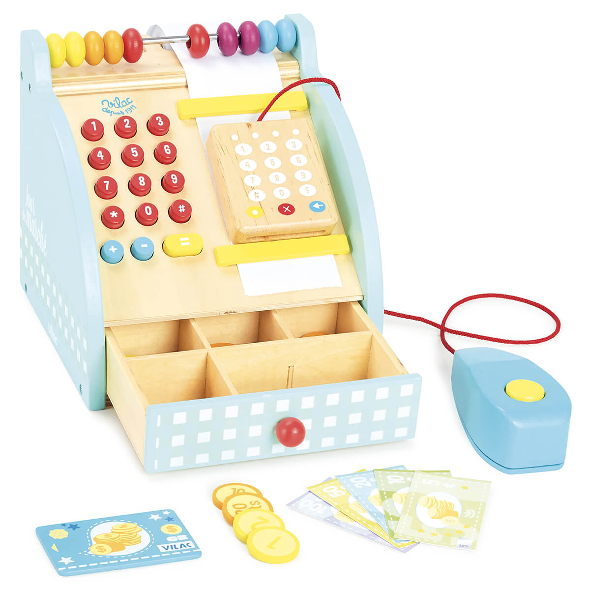 Wooden Toy Cash Register by Vilac