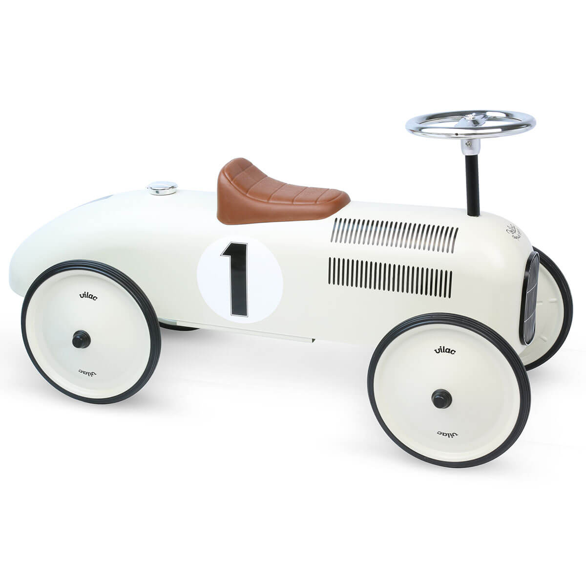Ride On Metal Car in Cream by Vilac