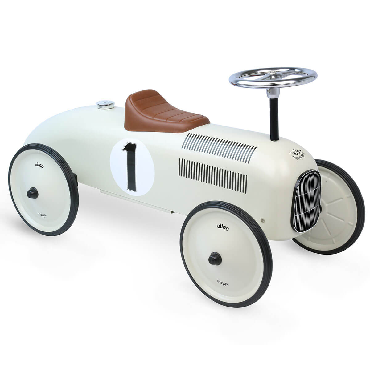 Ride On Metal Car in Cream by Vilac