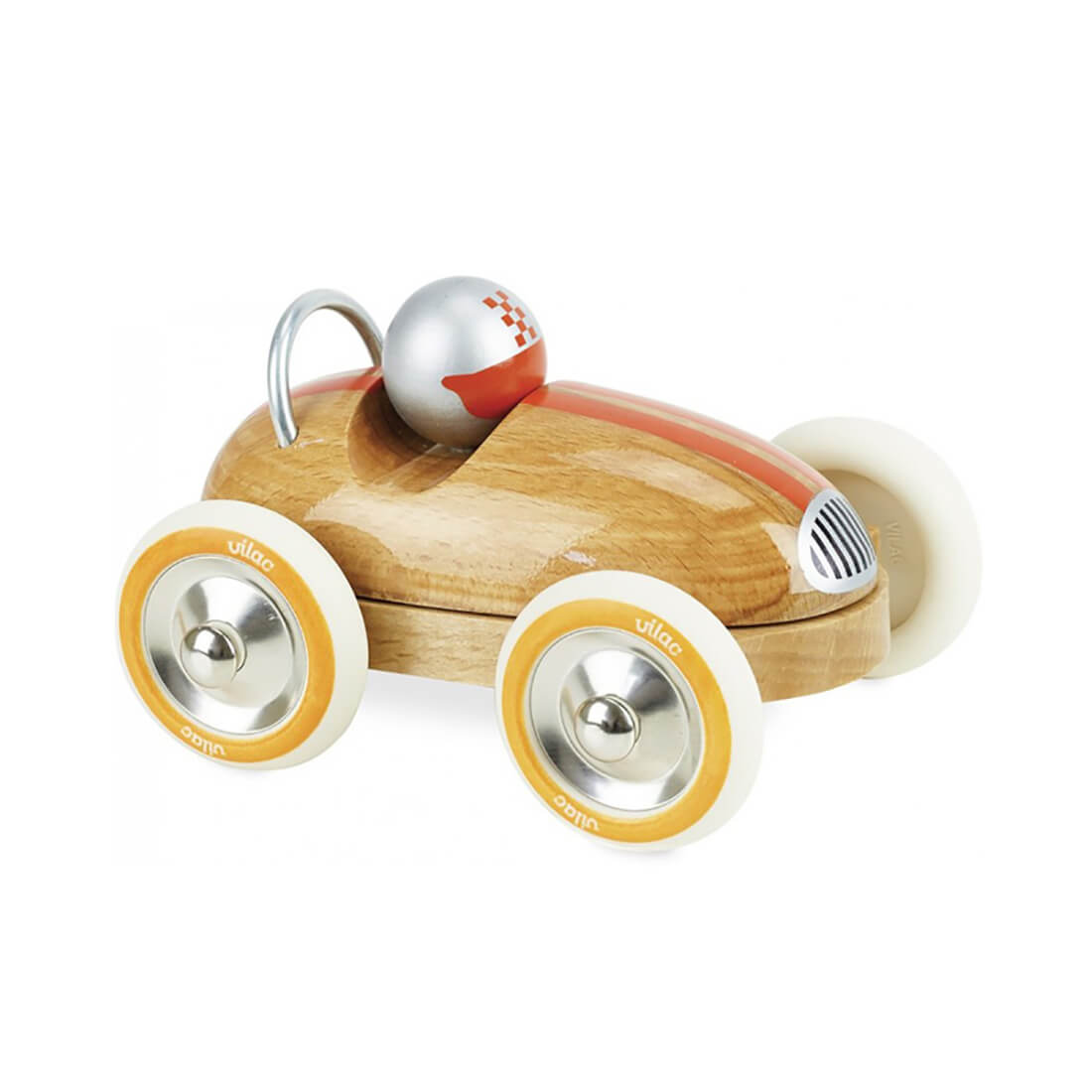 Wooden Vintage Roadster Car in Natural Wood by Vilac – Junior Edition