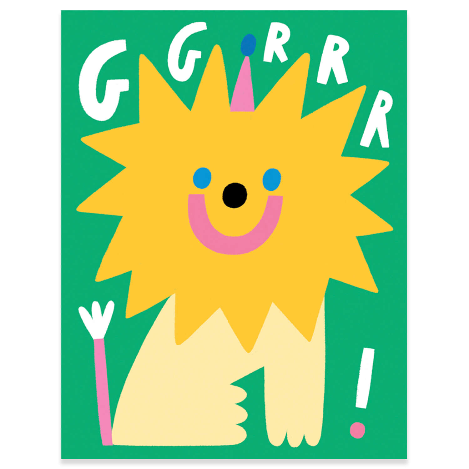 Ggrrr Lion Greetings Card by Susie Hammer for Wrap