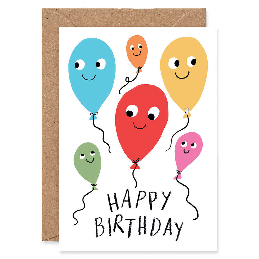 Happy Birthday Balloons Greetings Card by Elliot Kruszynski for Wrap