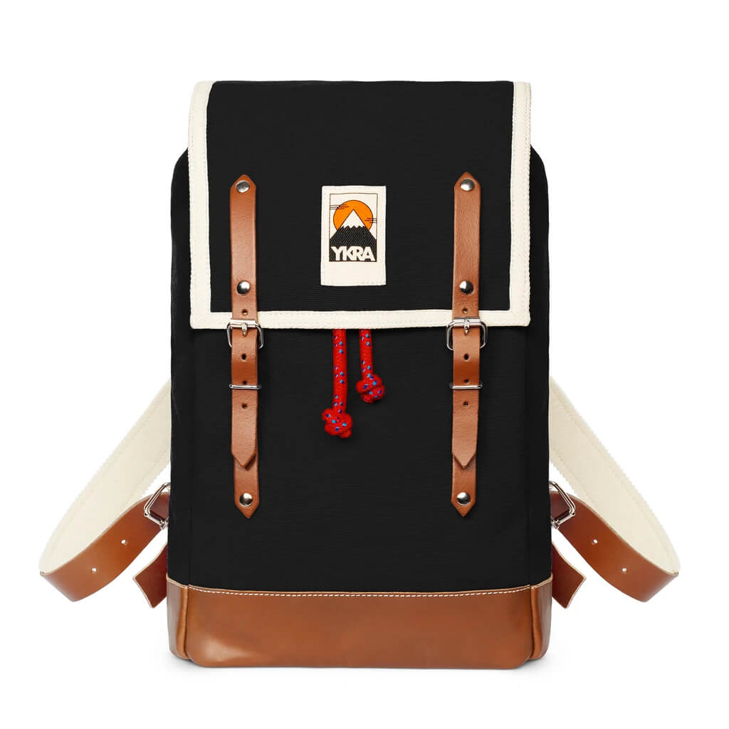 Matra Mini Leather Backpack in Black by YKRA
