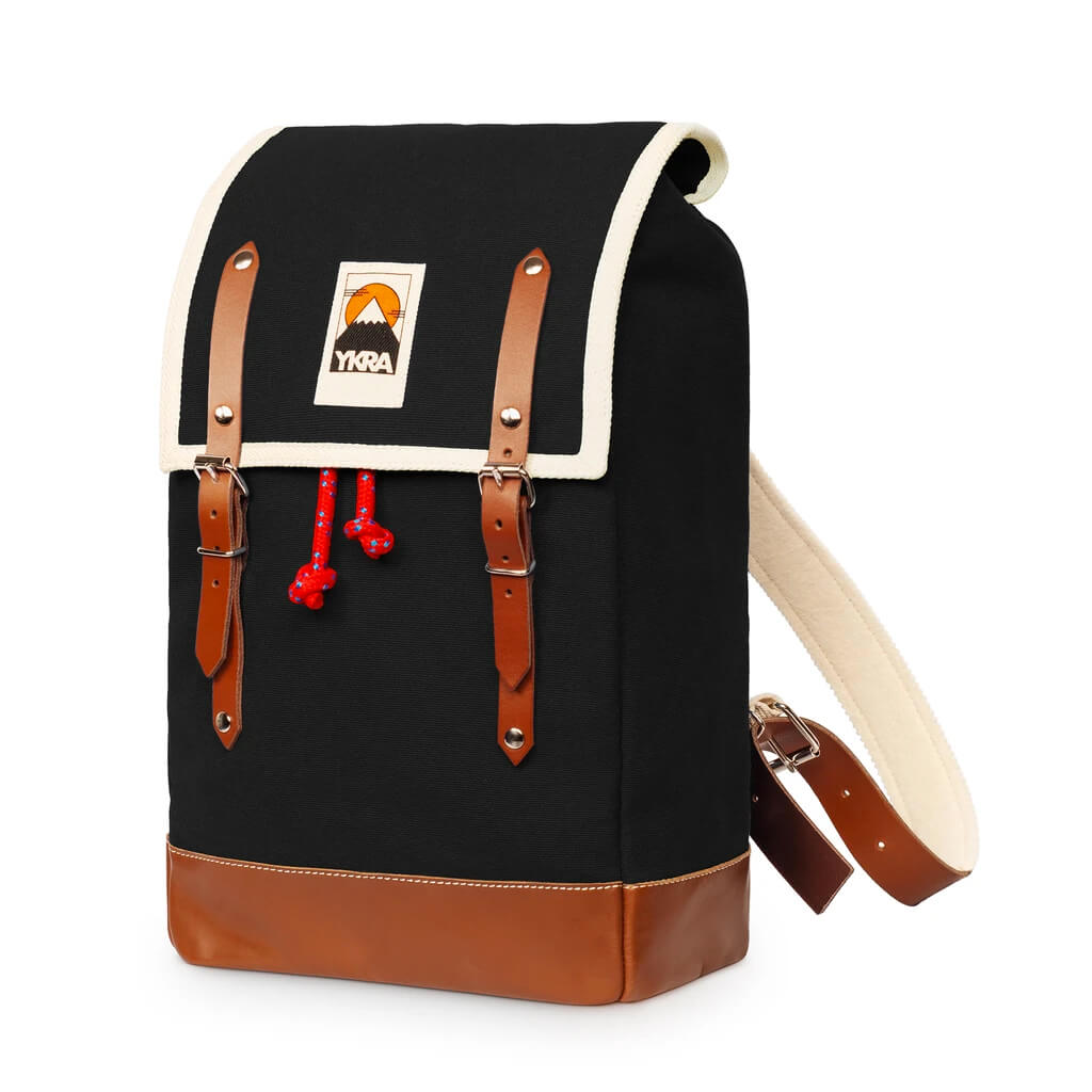 Matra Mini Leather Backpack in Black by YKRA