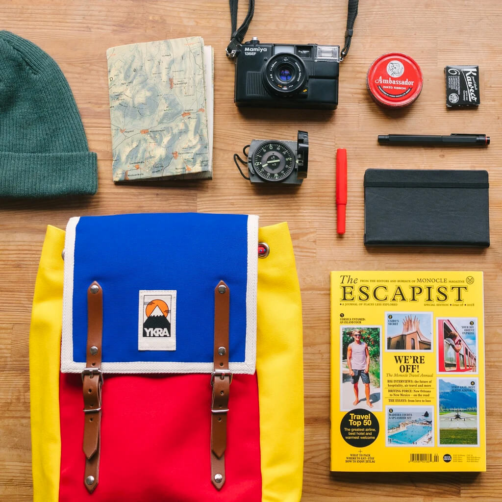 Matra Mini Leather Backpack in Tricolor by YKRA