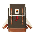 Matra Mini Leather Backpack in Khaki by YKRA