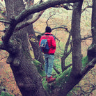 Matra Mini Leather Backpack in Blue by YKRA