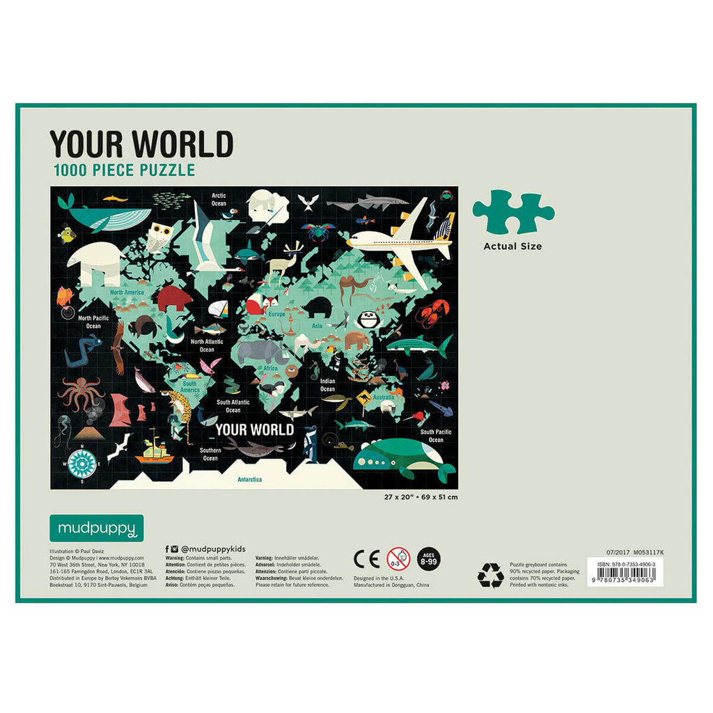 Your World 1000 Piece Family Jigsaw Puzzle by Mudpuppy