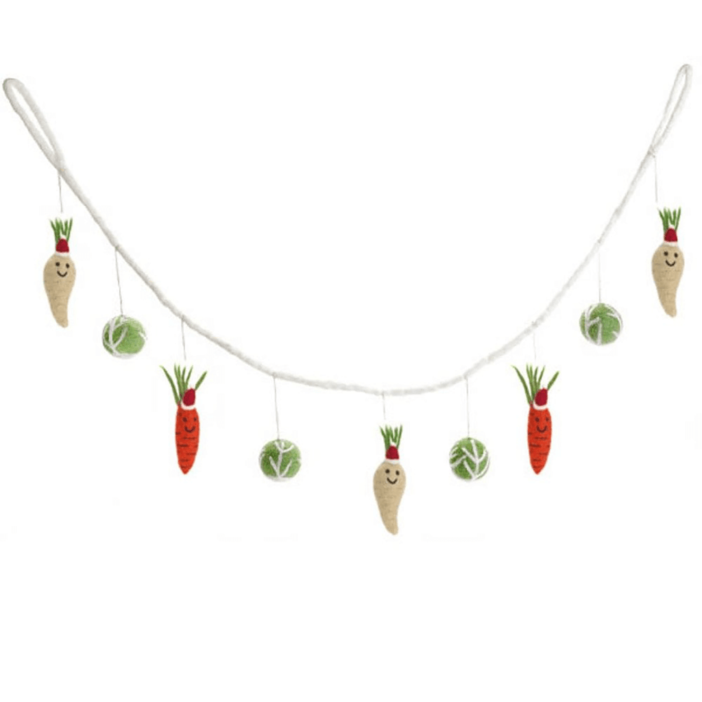 Carrot, Parsnip and Sprout Garland by Amica