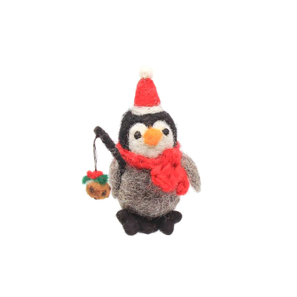 Penguin Fishing Trio Hanging Christmas Decoration by Amica