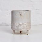 Medium Tripod Planter Pot in White Stamped by Atelier Stella