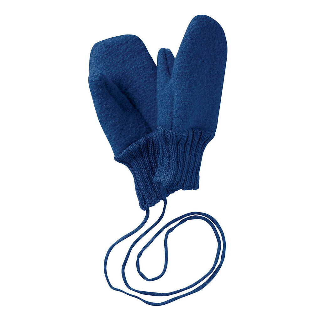 Boiled Wool Gloves in Navy by Disana
