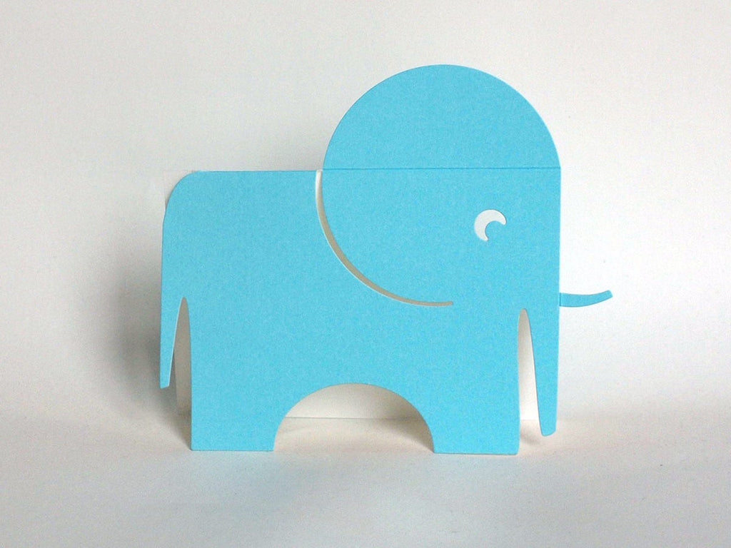 The Blue Elephant Greetings Card by Cut&Make