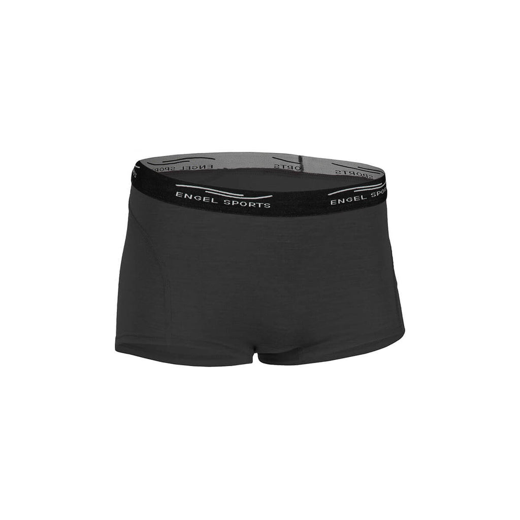 Women's Sports Shorts Merino Wool / Silk Base Layer in Black by Engel