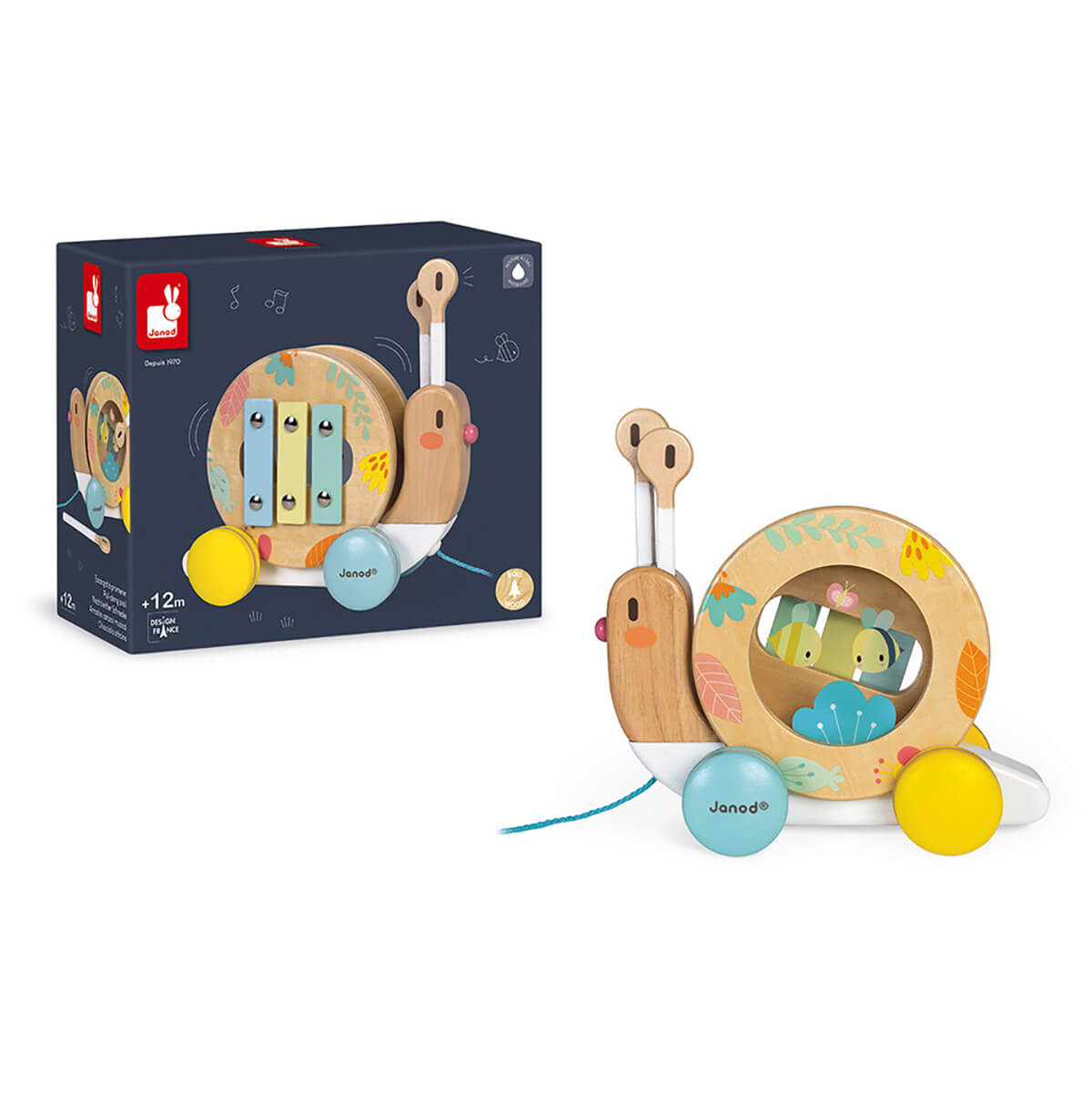 Pure Pull-Along Snail by Janod