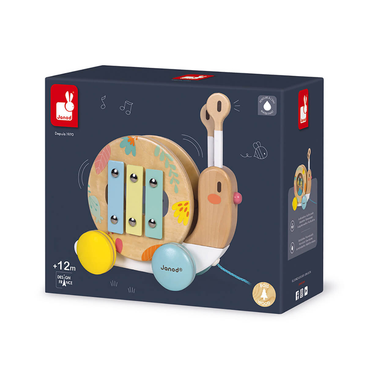 Pure Pull-Along Snail by Janod