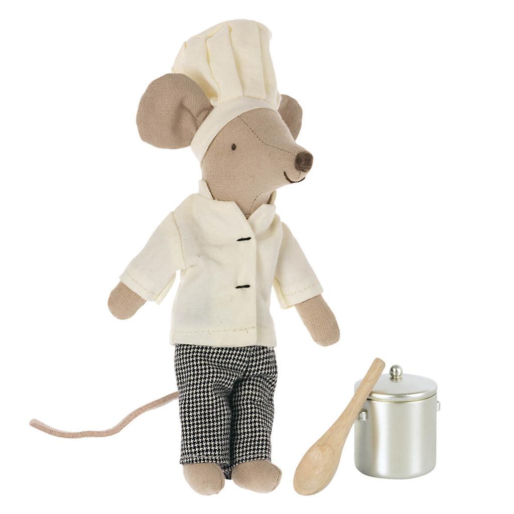 Chef Mouse with Soup Pot and Spoon by Maileg