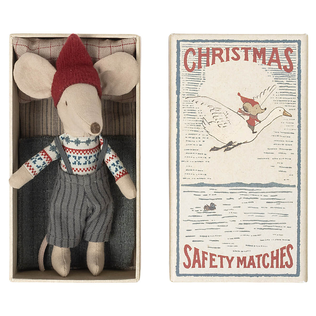 Christmas Big Brother Mouse in a Matchbox by Maileg