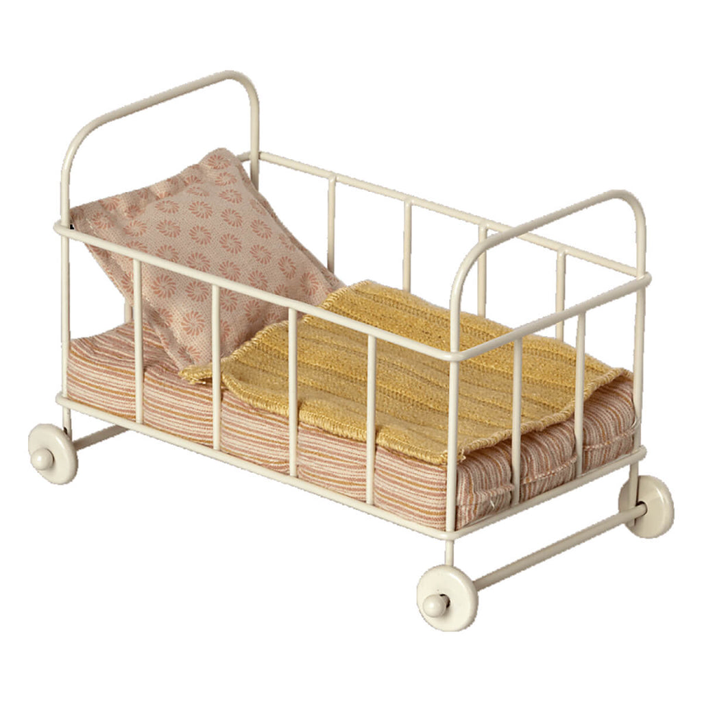Cot Bed in Rose (Micro) by Maileg