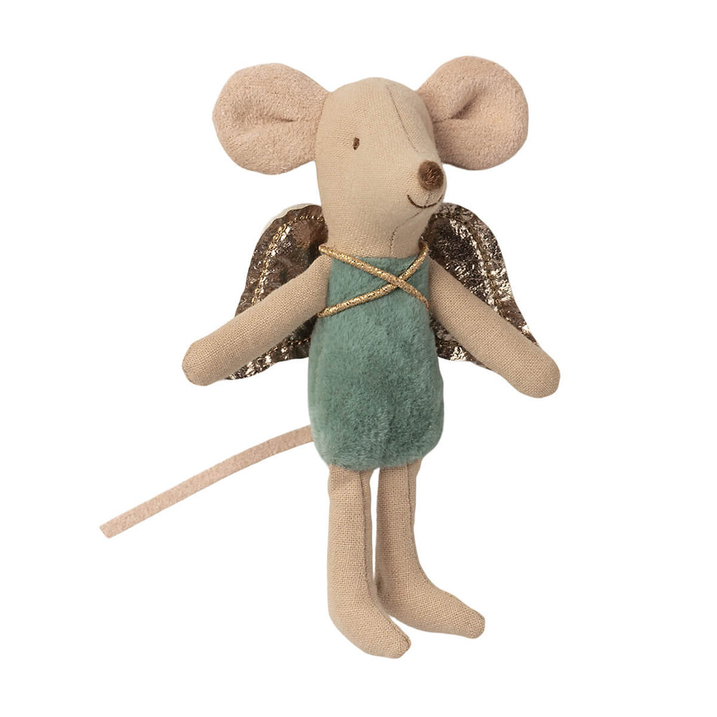 Fairy Little Sister Mouse with Gold Wings (Assorted Colours) by Maileg